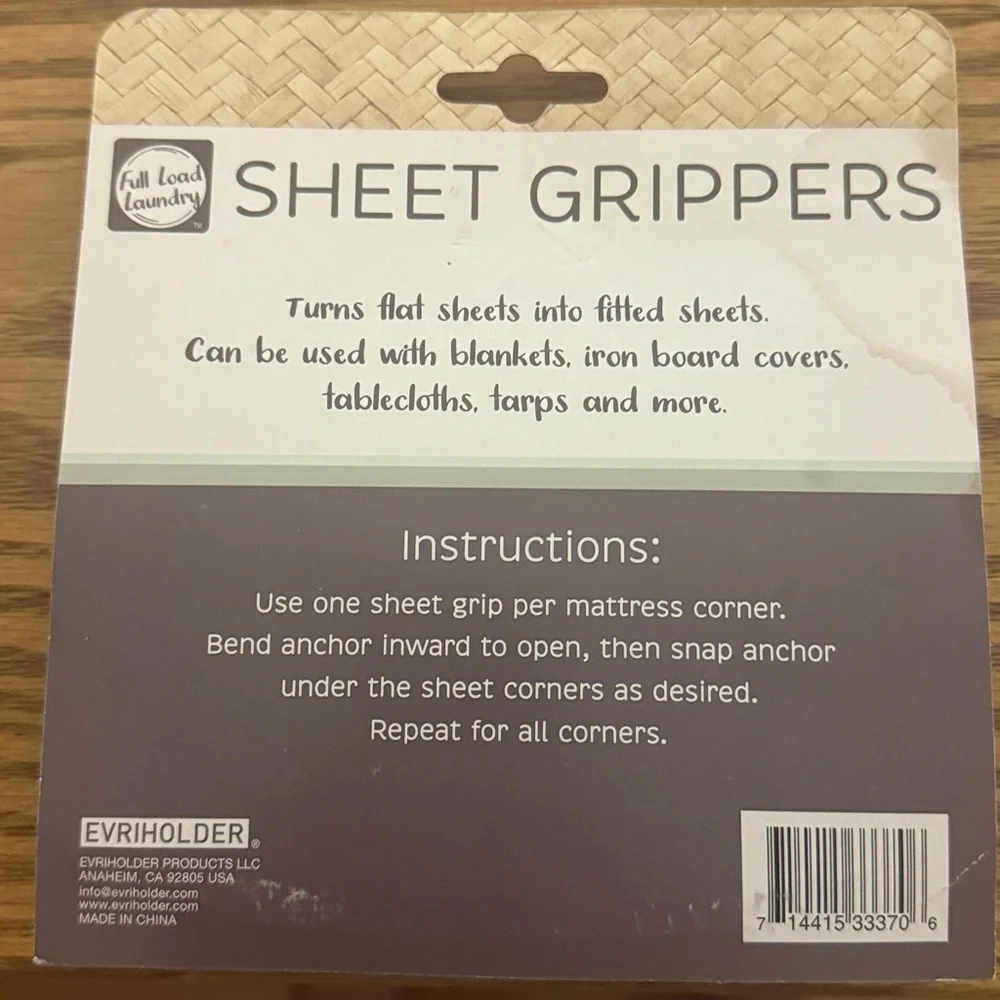Bed Sheet Grippers NWT